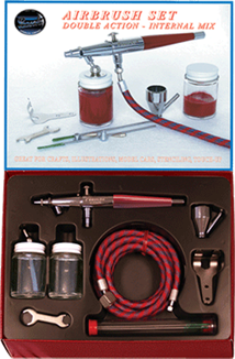 VLS-SET Double Action Siphon Feed Airbrush Set